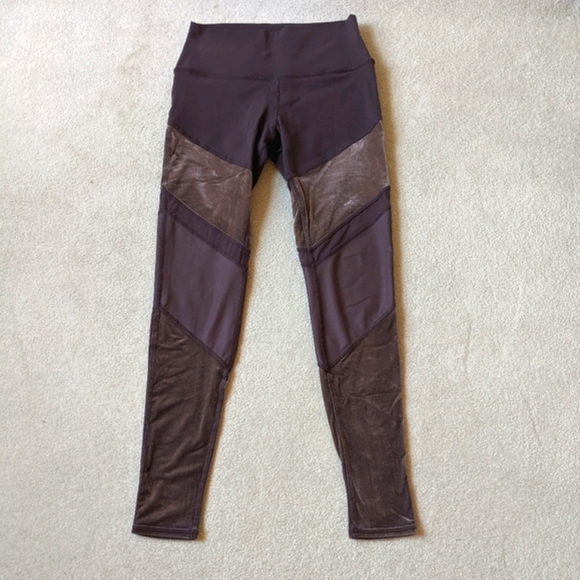Alo Yoga Sheila high rise velour panel leggings size medium - Picture 2 of 9